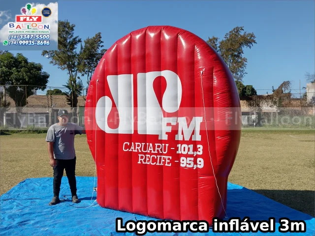 logotipo inflável promocional rádio jovem pan recife caruaru